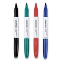 Washable Markers | Universal UNV43670 Fine Bullet Tip Pen Style Dry Erase Marker - Assorted Colors (4/Set) image number 1