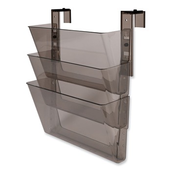 WALL FILES | Deflecto 73502RT DocuPocket 3 Sections 3-Pocket 13 in. x 7 in. x 20 in. File Partition Set - Letter Size, Smoke (3/Set)
