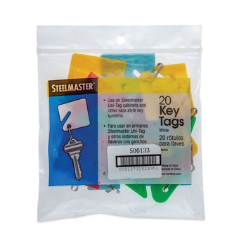 CONTROLTEK 500133 Key Tags - Blue/Green/Red/Yellow (20/Pack)