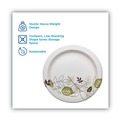 Bowls and Plates | Dixie SXP6WS Pathways 5.88 in. Diameter Heavyweight WiseSize Paper Plates with Soak Proof Shield - Green/Burgundy (4/Carton) image number 3