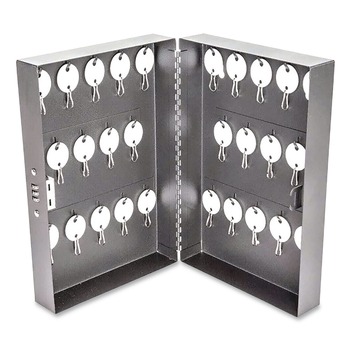 PRODUCTS | CONTROLTEK 500150 7.75 in. x 3.25 in. x 11.5 in. 28-Key Combination Lockable Key Cabinet - Gray