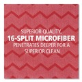 Cleaning Cloths | Rubbermaid Commercial FGQ62000RD00 HYGEN Microfiber 16 in. x 16 in. Cleaning Cloths - Red (12/Carton) image number 3