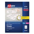Labels | Avery 16795 65 lbs. Cover Weight 8.5 in. x 11 in. 97 Bright Printable Tickets with Tear-Away Stubs - White (10 Tickets/Sheet, 50 Sheets/Pack) image number 0
