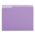File Folders | Universal UNV10505 Deluxe Colored Top 1/3-Cut Tabs Letter Size File Folders - Violet/Light Violet (100/Box) image number 2