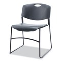 Office Chairs | Alera ALECA671 18.50 in. Seat Height Resin Stacking Chair Supports Up to 275 lbs. - Black Seat, Black Back, Black Base (4/Carton) image number 3