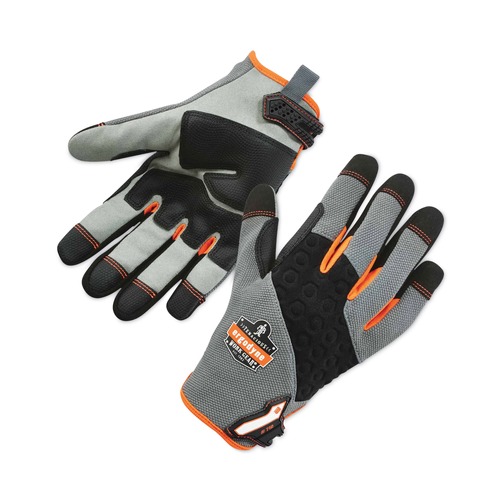 Cleaning Gloves | Ergodyne 17042 ProFlex 710 Heavy-Duty Mechanics Gloves Gray Small Pair image number 0