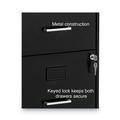 Office Filing Cabinets & Shelves | Alera 2806262 14 in. x 18 in. x 24.1 in. Soho 2-Drawer Vertical Letter File Cabinet - Black image number 5