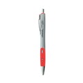 Pens | Universal 39722 0.7 mm. Medium Comfort Grip Retractable Gel Pen - Red Ink, Gray/Red/Silver Barrel (1-Dozen) image number 0