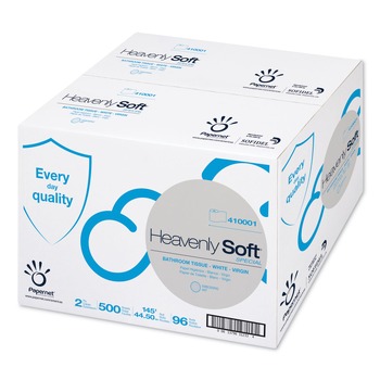 TOILET PAPER | Papernet 410001 4.1 in. x 146 ft. 2-Ply Septic Safe Heavenly Soft Toilet Tissue - White (96 Rolls/Carton)