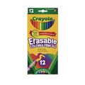 Pencils | Crayola 684412 3.3 mm 2B Erasable Color Pencil Set - Assorted Lead and Barrel Colors (12/Box) image number 1