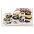 Food Service | Pactiv Corp. L5012Y Newspring DELItainer 4.55 x 4.55 x 2.45 12 oz Plastic Microwavable Container - Clear (480/Carton) image number 3