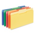 Back to School Sale | Universal UNV12306 1/3-Cut Assorted Tab Interior File Folders - Letter Size, Assorted Colors (100/Box) image number 1