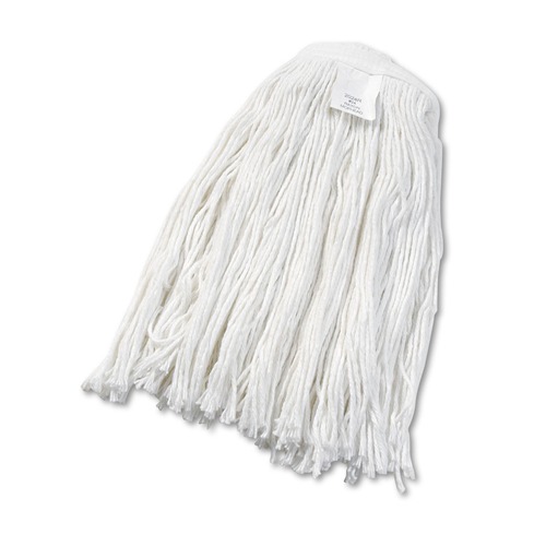 Mops | Boardwalk BWK2024RCT #24 Cut-End Rayon Wet Mop Head - White (12/Carton) image number 0