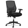 Office Chairs | HON HVL581.ES10.T 18 in. to 22 in. Seat Height 250 lbs. Capacity High-Back Task Chair - Black image number 0