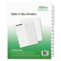 Dividers & Tabs | Office Essentials 11674 Table 'n Tabs 11 in. x 8.5 in. 15-Tab 1 To 15 Dividers - White (1-Set) image number 0
