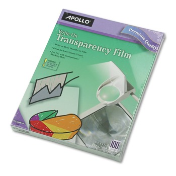 PRODUCTS | Apollo VWO100C-BE-A 8.5 in. x 11 in. Write-On Transparency Film (100/Box)