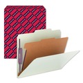 File Folders | Smead 13776 2/5-Cut Tab Pressboard Classification Folders with 4 SafeSHIELD Fasteners - Letter Size/Gray-Green (10/Box) image number 0