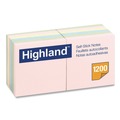 Labels | Highland 6549A 3 in. x 3 in. Self-Stick Notes - Assorted Pastel Colors (12 Pads/Pack) image number 3