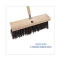  | Boardwalk BWK73160 6.25 in. Polypropylene Bristles 16 in. Brush Street Broom Head - Brown image number 2