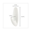 Hook & Loop Fasteners | Command 17081-6ES 3 lbs. Capacity Plastic Decorative Hooks - Medium White (6/Pack) image number 2