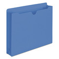 File Folders | Smead 75562 Straight Tab Letter Size Colored File Jackets with Reinforced Double-Ply Tab - Blue (50/Box) image number 1