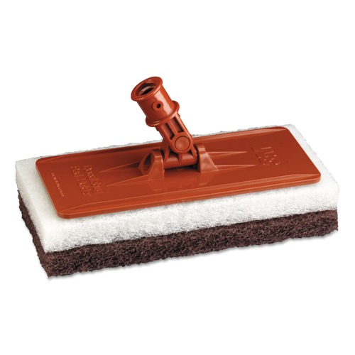 Sponges & Scrubbers | 3M 08542KT 4.63 in. x 10 in. Doodlebug Threaded Pad Holder Kit - Orange (1-Kit) image number 0