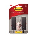 Hook & Loop Fasteners | Command 17034MB-2ES 3 lbs. Capacity Plastic Decorative Hooks - Medium Matte Black (2/Pack) image number 1