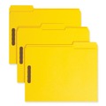 File Folders | Smead 12940 0.75 in. Expansion 2 Fasteners Letter Size Top Tab Colored Fastener Folders - Yellow Exterior (50/Box) image number 0