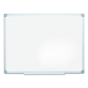 MasterVision MA0500790 Silver Easy Clean 48 in. x 36 in. Aluminum Frame Reversible Earth Dry Erase Board - White/Silver