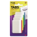 Page Flags | Post-it Tabs 686F-1 2 in. Wide 1/5-Cut Lined Tabs - Assorted Colors (24/Pack) image number 0