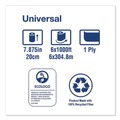 Paper Towels and Napkins | Tork RB10002 Hardwound 7.88 in. x 1000 ft. Roll Towels - White (6 Rolls/Carton) image number 6