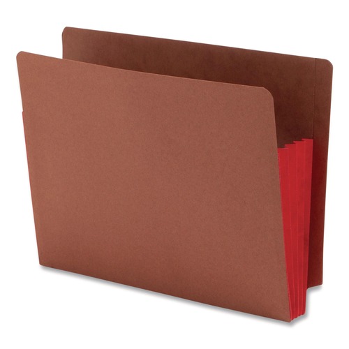 File Folders | Smead 73686 3.5 in. Expansion Drop-Front End Tab File Pockets - Redrope/Red/Letter Size (10/Box) image number 0