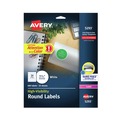 Just Launched | Avery 05293 1.66 in. Diameter Permanent Laser Print-to-the-Edge ID Labels with Sure Feed - White (600/Pack) image number 0