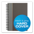 Notebooks & Pads | TOPS 25330 Royale 8.25 in. x 5.88 in. Sheets 1-Subject Medium/College Rule Wirebound Business Notebooks - Black/Gray Cover image number 3