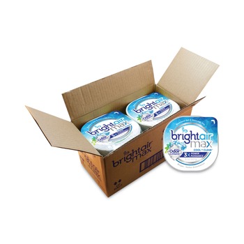 BRIGHT Air 900437 8 oz. Jar Max Odor Eliminator Air Freshener - Cool and Clean (6/Carton)