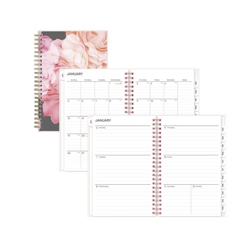PRODUCTS | Blue Sky 110396 8 in. x 5 in. 12-Month (Jan-Dec 2026) Joselyn Weekly/Monthly Planner - Pink/Peach/Black Cover