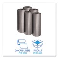  | Boardwalk H8647SGKR01 43 in. x 47 in. 56 gal. Low-Density 1.1 mil Waste Can Liners - Gray (100/Carton) image number 2