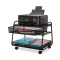Office Carts & Stands | Safco 5208BL 21 in. x 16 in. x 17.5 in. 1 Shelf 1 Drawer 1 Bin 100 lbs. Capacity Onyx Under Desk Metal Machine Stand - Black image number 3