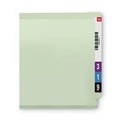 File Folders | Smead 37705 1 in. Expansion End Tab Pressboard Classification Folders with 2 SafeSHIELD Coated Fasteners - Legal Size/Gray-Green (25/Box) image number 2