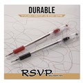 Pens | Pentel BK91-B 1 mm R.S.V.P. Ballpoint Pen - Medium/Red Ink/Clear/Red Barrel (1-Dozen) image number 3