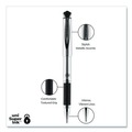 Pens | uni-ball 65800 207 Impact 1 mm Stick Gel Pen - Black Ink/Silver/Black Barrel/Bold (1-Dozen) image number 2