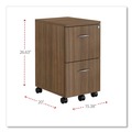 Office Carts & Stands | Alera VA582816WA 15.38 in. x 20 in. x 26.63 in. Valencia Series 2-Drawer Mobile Pedestal - Walnut image number 5