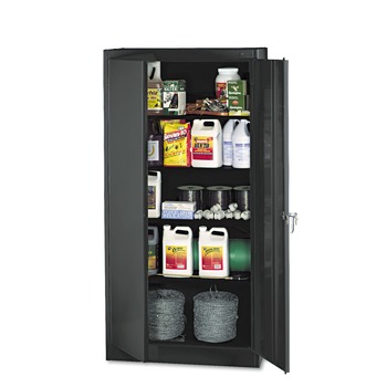 OFFICE FILING CABINETS AND SHELVES | Tennsco 1470-BLK 36 in. x 18 in. x 72 in. Unassembled High Standard Cabinet - Black