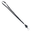 Label & Badge Holders | Advantus 75547 34 in. Long Metal Split Ring Fastener Lanyards with Retractable ID Reels - Black (12/Pack) image number 1