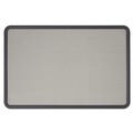  | Quartet 7693G 36 in. x 24 in.Contour Fabric Bulletin Board - Gray/Black image number 0