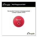 Clearance Center | Champion Sports PG6 6 in. Diameter Playground Ball - Red image number 4