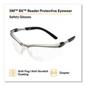 Safety & First Aid | 3M 11375-00000-20 BX Molded-In 2.0plus Diopter Strength Safety Glasses - Silver/Black Frame, Clear Lens image number 2