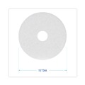 Cleaning & Janitorial Accessories | Boardwalk BWK4015WHI 15 in. Diameter Polishing Floor Pads - White (5/Carton) image number 2