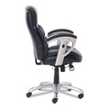 Office Chairs | SertaPedic 49711BLK 18.75 in. to 21.75 in. Seat Height Supports Up to 300 lbs. Emerson Task Chair - Black Seat/Back, Silver Base image number 2