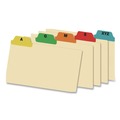 File Folders | Oxford 05827 5 x 8 A to Z Index Card Guides with Laminated Tabs - Manila (25-Piece/Set) image number 2